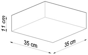 Stropné svietidlo HORUS 35 2xE27/60W/230V čierna