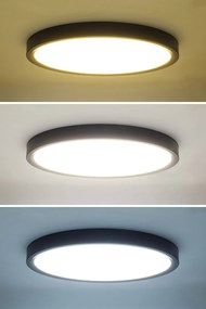 SOLIGHT LED osvetlenie s diaľkovým ovládačom Estela Black, 36W, 2700lm, 30cm, CCT