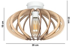 Prisadený luster EARTH 1xE27/60W/230V biela/béžová