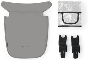 KINDERKRAFT-Kombinovaný kočík 3v1 NEWLY Moonlight grey  + autosedačka MINK PRO