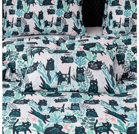 Obliečky z mikrovlákna CREEPY CATS farebné Rozmer obliečky: 2 ks 70 x 90 cm | 200 x 220 cm