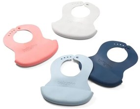 BABY ONO Nastavitelný plastový bryndák s kapsičkou Baby Ono světle modrý