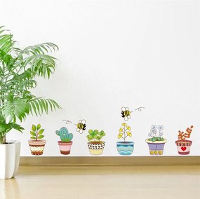 PIPPER | Samolepka na stenu "Rastliny v črepníku" 50x70 cm