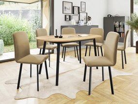 Jedálenský stôl Zerimo S 150x80, Farby:: dub kraft zlatý / čierna