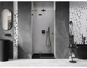 Mexen, Mexen Lunar ľavé otočné sprchové dvere 105 cm, priehľadné, pištoľovo šedé kartáčované - 834-105-000-66-00-L