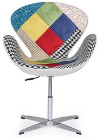 Otočné patchwork kreslo WING II
