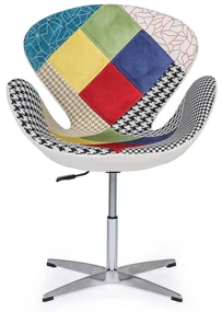 Otočné patchwork kreslo WING II