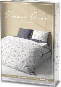 Bavlnené posteľné obliečky Summer Dream s jemným kvetinovým vzorom - 100% bavlna - 70 x 90 cm + 140 x 200 cm