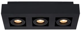 LUCIDE 09119/16/30 XIRAX stropné bodové stmievateľné svietidlo 3xGU10/5W LED čierna