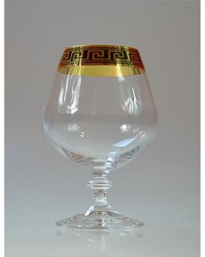 BOHEMIA ANGELA VERSO GOLD POHÁR NA BRANDY 400 ML SADA 6 KS
