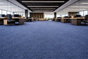 Metrážny koberec e-blitz 76, na mieru, šíře 4m, modrá, ab (mriežka), chodba / predsieň, ITC