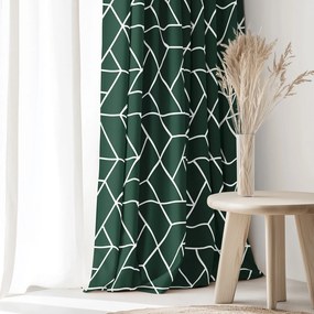 Goldea bavlnený záves - mozaika na tmavo zelenom 280x150 cm