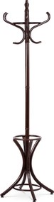 Drevený stojanový vešiak tmavohnedá, 185 cm