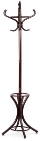 Drevený stojanový vešiak tmavohnedá, 185 cm