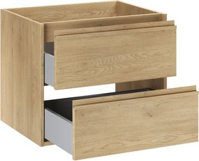 Koupelnová sestava Viola se zápustným umyvadlem a zrcadlem 60 cm dub cremona