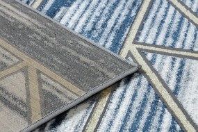 Koberec DE LUXE 462 Geometrický - granát / zlatý