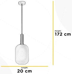 ONLI - Závesný luster na lanku PIGNA 1xE27/15W/230V