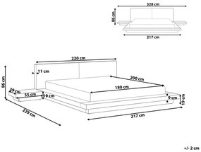 Manželská posteľ 180 cm ZEPHYRE (s roštom) (svetlé drevo). Vlastná spoľahlivá doprava až k Vám domov. 1007568