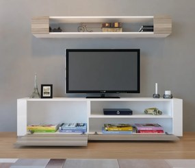 Obývacia stena Arya 180 cm biela/hnedá