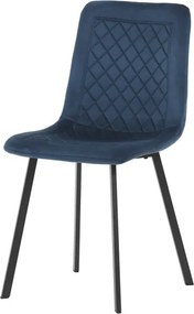 Jedálenská stolička zamatová, modrá DCL-973 BLUE4