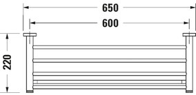 Duravit 99251000 - Nástenný vešiak na uteráky D-CODE 65 cm lesklý chróm