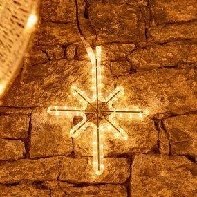 DECOLED LED světelný motiv hvězda polaris, závěsná,47 x 55 cm, teple bílá