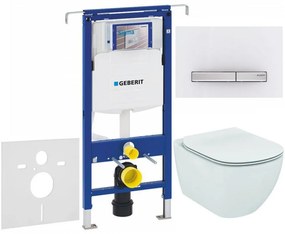 GEBERIT Duofix Special súprava 5v1 - inštalačný modul, závesné WC AquaBlade a Softclose Slim sedátko IDEAL STANDARD Tesi, tlačítko Sigma50, 115.788.11.2 (chróm/biela), 111.355.00.5 NU8