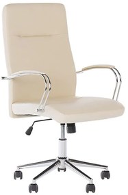 Kancelárska stolička z umelej kože béžová OSCAR Beliani