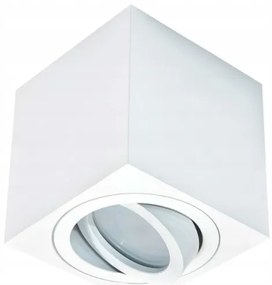 KOBI Podhľadové bodové svietidlo B7089 výklopné - štvorec biela + pätica GU10