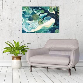 Obraz – Zelená koruna stromu života (70x50 cm)