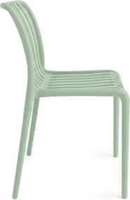 Záhradný set TREGO ISLAND - 4 stoličky a okrúhly stôl ø 90 cm, zelená