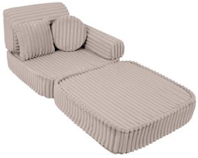 MeowBaby® Churros detská pohovka Plus, Pebble Beige