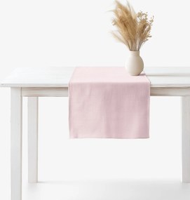 Goldea behúň na stôl z ľanovej zmesi - púdrovo ružový 35x140 cm