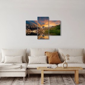 Obraz - Odraz v horskom jazere (90x60 cm)