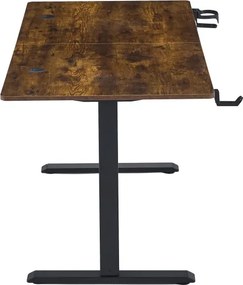 Elektrický výškovo nastaviteľný herný stôl SHADOW GAMER RUSTIC