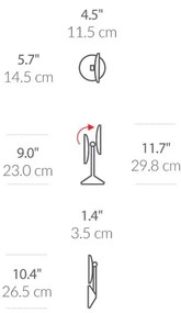 Kozmetické zrkadlo s osvetlením/zväčšovacie (10x) ø 12 cm Travel – simplehuman