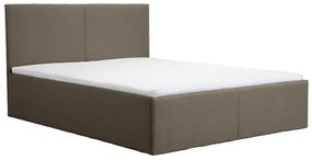 Čalúnená posteľ s úložným priestorom a matracom KARL 140 x 200 cm Žltá