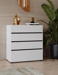 Komoda Crossroad S28 (biela + čierna). Akcia -20%. Vlastná spoľahlivá doprava až k Vám domov. 1118237