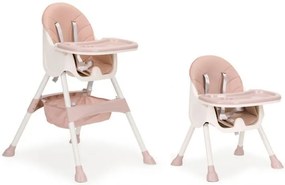 ECOTOYS Detská jedálenská stolička 2v1 Rose