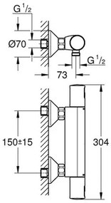 Termostatická sprchová batéria Grohe Quickfix Precision Start chrómová 34594000