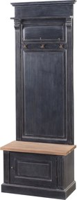 Šatník Bradford do predsiene 79 x 45 x 210 cm old black &amp; natural