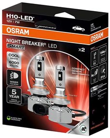 SADA 2 ks LED autožiarovky NIGHT BREAKER SMART H10 PY20d/7W/12V 6000K - Osram