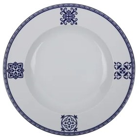 24-dielna jedálenská súprava, modrá, porcelán