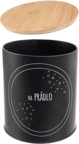 Orion 2. akosť - Dóza plechová, čierna, s bambusovým vekom, NA PRÁDLO, 3,3L
