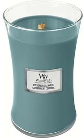 WoodWick Vonná sviečka váza veľká Evergreen Cashmere, 609 g