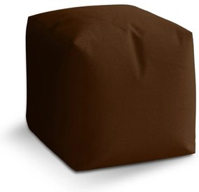Taburet Cube čokoládovohnedá, hnedá