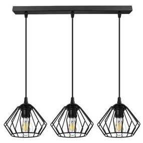 Luster na lanku CEED 3xE27/60W/230V čierna