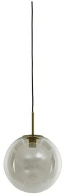 Závesné svietidlo v bronzovej farbe so skleneným tienidlom ø 40 cm Medina – Light &amp; Living