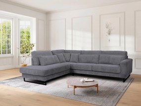 XXXLutz ROHOVÁ SEDAČKA, textil, kompozitné drevo, tmavosivá MID.YOU - Sedačky - 000694010009
