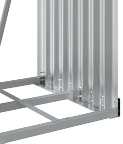 Držiak na polená strieborný 40x45x100 cm pozinkovaná oceľ